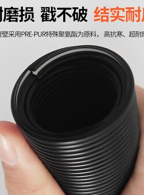 PVC伸缩管弹簧软管自动收缩塑料波纹黑色吸尘管螺旋钢丝软管通风