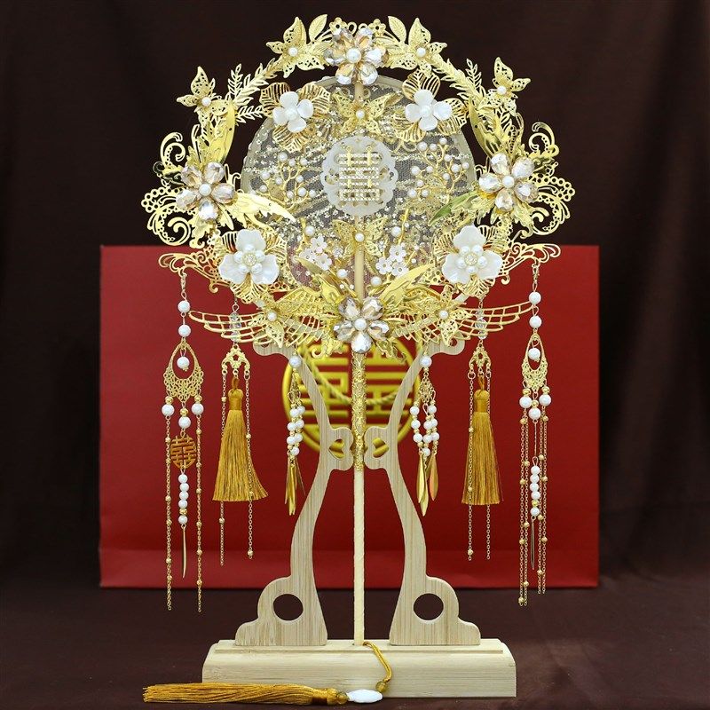 新品团扇结婚新娘秀禾服手工婚扇中式喜扇成品团扇9157,淘宝优惠券,粉丝福利购,淘宝优惠卷