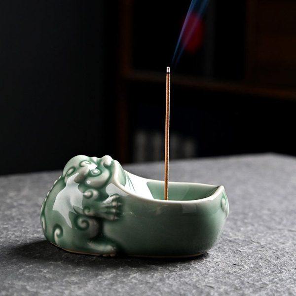 青瓷香炉香道线香薰炉创意家居中式家用摆件国风神兽香插装饰品批,淘宝优惠券,粉丝福利购,淘宝优惠卷
