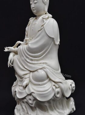 15吋仿古坐岩观音 仿古瓷器 陶瓷收藏品摆件艺术品摆设家居工艺品