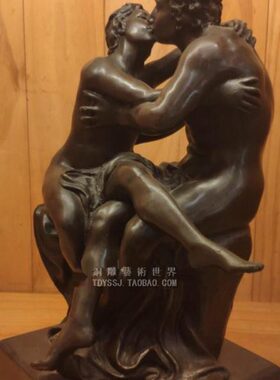 铜雕艺术世界罗丹吻抽象雕塑铜像宾馆酒店软装潢装饰艺术品摆件
