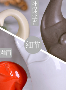 创意现代轻d奢欧式家居卧室电视酒柜装饰卡通工艺品大象猪动物摆