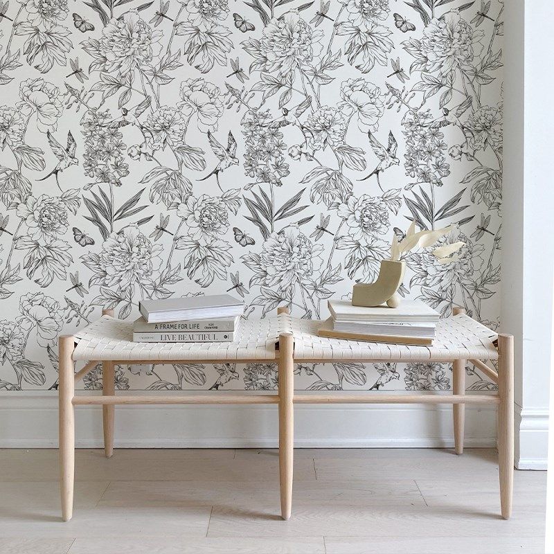 小红书素描风墙纸自粘民宿卧室家用个性墙贴ins风防水防潮加厚pvc,淘宝优惠券,粉丝福利购,淘宝优惠卷