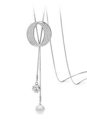 毛衣链女长款2024年新款百搭简约时尚衣服链S子挂链装饰项链潮