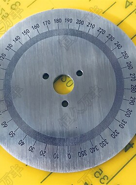 刻度盘不锈钢圆形盘量角器机械配件定做80X10x2A037直销恒久万丰