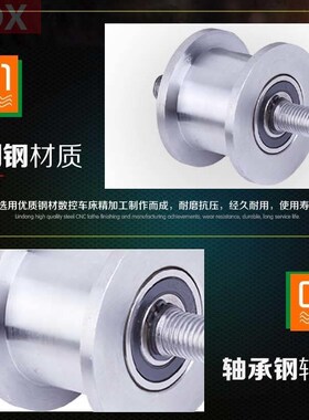 康迎H型双边轮滑轮 H型槽轮轨道槽轮铁门工字钢轻轨滑轮H型方钢轨