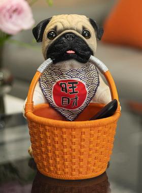 玄关入户放钥匙创意可爱狗狗家居收纳摆件桌面装饰物新居乔迁礼品