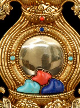 藏村.八瑞物摆件 客厅用品用品家用供具七珍八宝吉祥组合供品摆件