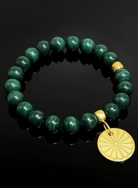 BUDDIA孔雀石手链男女款