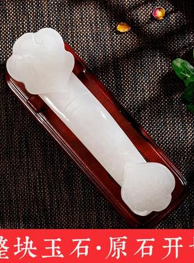 乐善堂如意摆件玉石雕客厅家居客厅电视柜酒柜装饰品公司开业礼品