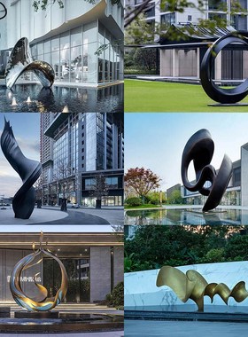 大型不锈钢景观雕k塑定制户外校园广场抽象金属镂空艺术落地摆件