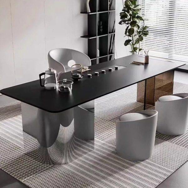 阳台茶桌轻奢现岩板亚克力悬浮底座茶盘电器一体家居客厅茶台,淘宝优惠券,粉丝福利购,淘宝优惠卷