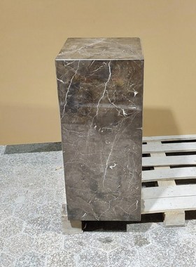 大理石底座简约现代别墅装饰雕塑台天然网咖石墩玄关大理石柱摆台