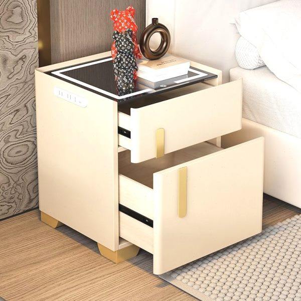 家用智能床头柜保险箱一体简约现代卧室收纳柜保险箱多功能无线充,淘宝优惠券,粉丝福利购,淘宝优惠卷