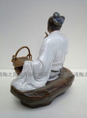 石湾陶瓷公仔家居装饰摆件客厅桌面送礼纯手工艺李时珍人物塑像