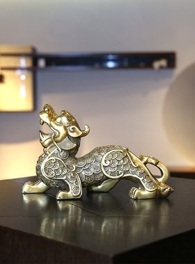 铜欣祥 全铜貔貅摆件p家居装饰品客厅玄关办公室摆设开业礼品摆件