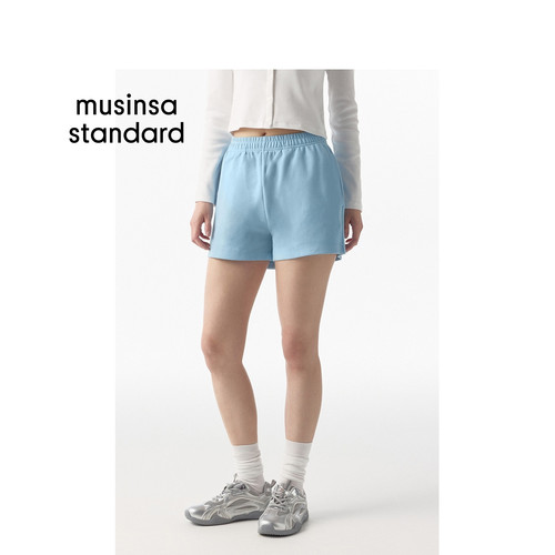 韩国26新品女士经典双层针织运动短款卫裤MUSINSA STANDARD - 图3