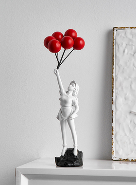 女孩雕塑摆件艺术品轻奢高档家居客厅G酒柜电视柜办公室桌面装饰