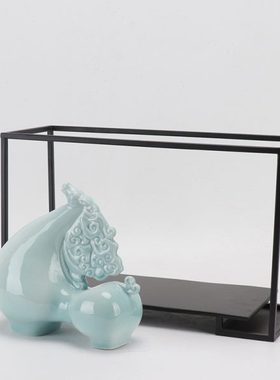 新中式陶瓷马摆件家居饰品酒店博古架客厅玄关酒柜软装骏马工艺品