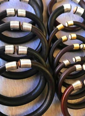 鸡血藤手镯女无节野生紫黑藤西藏阴藤黑藤镯缠99银丝男女款木手镯