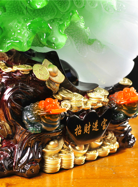 玉白菜摆件大号招财客厅玄关电视酒柜店铺摆设办公室开.业乔迁礼