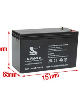 天畅 6-FM-9.0 12v9AH 电梯 电瓶 喷雾器 音响 安防ups