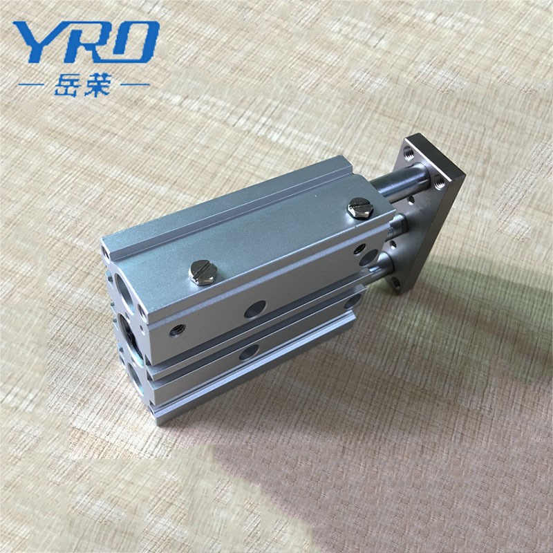岳荣三轴三杆气缸mgpm32x10x20x25x30薄型带导杆气缸MGPL32-50-75 - 图0