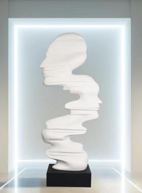 酒店别墅摆设网红艺术摆件落地现代简约抽象雕塑人像人物装饰底座