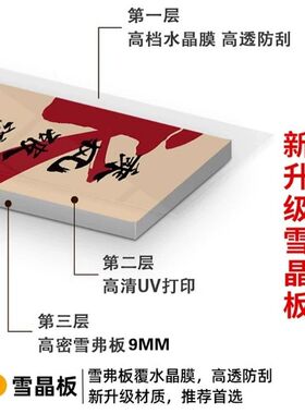 可擦写挂牌温馨提示牌子定制空白手写挂牌亚克力标识牌悬挂式广告