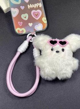 吊坠挂绳卡通吊坠可爱西部高地长毛绒短手腕在风娃娃闺蜜吊坠X1