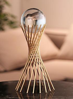 高档北欧轻奢风水晶球创意家居装饰品办公室客厅玄关桌面酒柜摆件