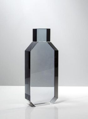 现代简约轻奢创意设计透明水晶瓶形状饰品电视柜玄关桌面装饰摆件