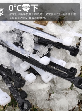 自锁式尼龙扎带黑色塑料固定强力扎线带电线捆扎线束带绳捆绑