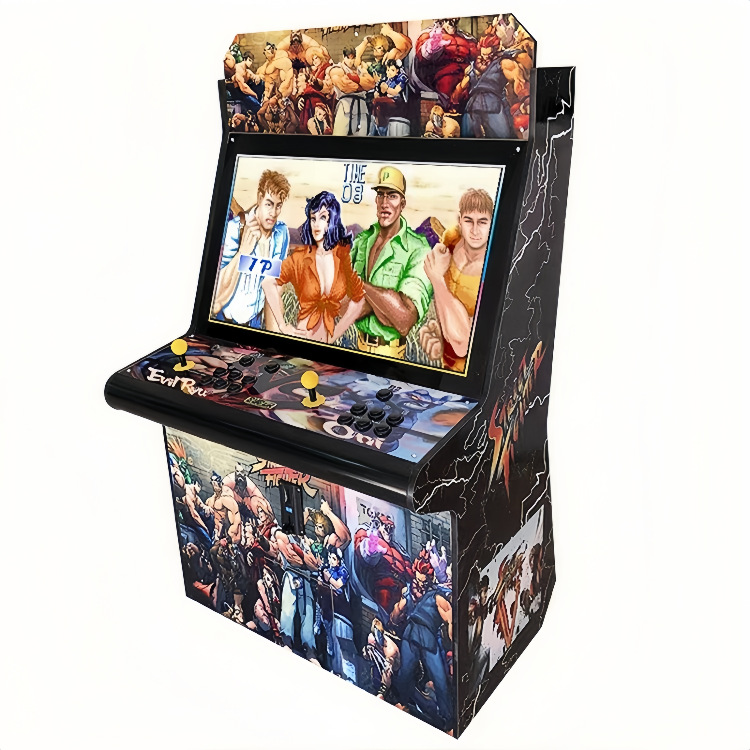 32寸双人摇杆投币格斗游戏机高清街机台家用拳王街霸电玩设备 - 图1