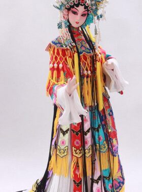 绢人精品刺绣娃娃装饰礼物唐人坊戏曲京剧人偶大号杨贵妃桌面摆件