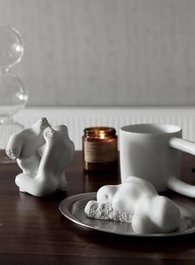 久处不厌个性抽象水泥人物小摆件现代简约北欧ins风艺术雕塑装饰