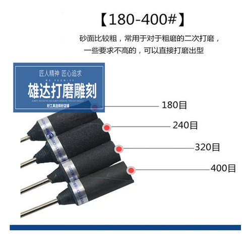 勇士砂纸棒玉石木雕打磨抛光琥珀核雕蜜蜡镜面抛光磨头水砂纸磨棒 - 图0