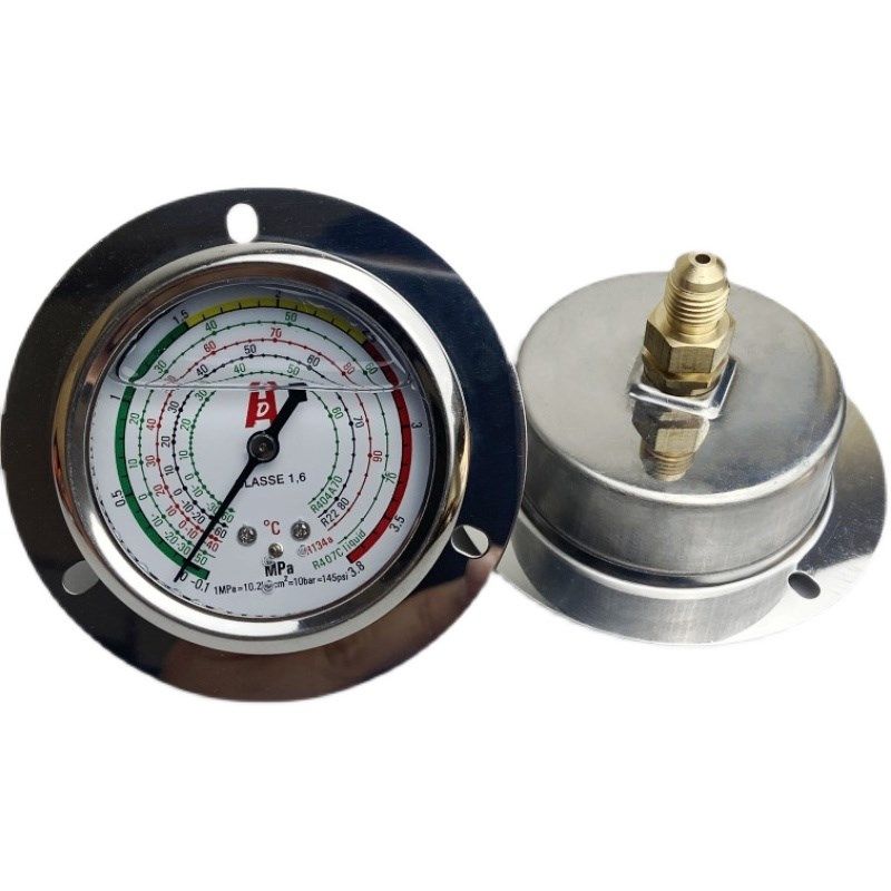 YN-60ZT雪种表冷媒表头1.8/3.8MPA高低压空调加氟检压油压减 耐震,淘宝优惠券,粉丝福利购,淘宝优惠卷