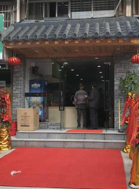 加厚仿古屋檐配件底部封板PVC合成树脂架子装饰万字头塑料瓦片