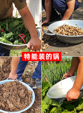 农用工具收纳盆种植装土盛水果实收获农作物收纳大容量装东西铁盆