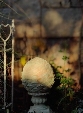 手压红陶做旧花园摆件大松果别墅庭院露台花园室内外百搭红陶摆件