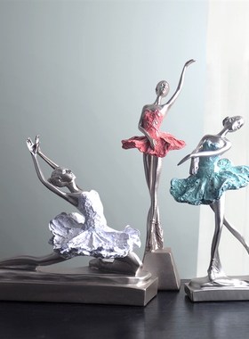 热销 欧式树脂芭蕾舞女孩摆件 创意家居人物时尚装饰摆设 工艺品