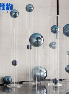 不锈钢装饰球镜面圣诞球金属彩色空心圆球商城橱窗店面吊顶装饰球