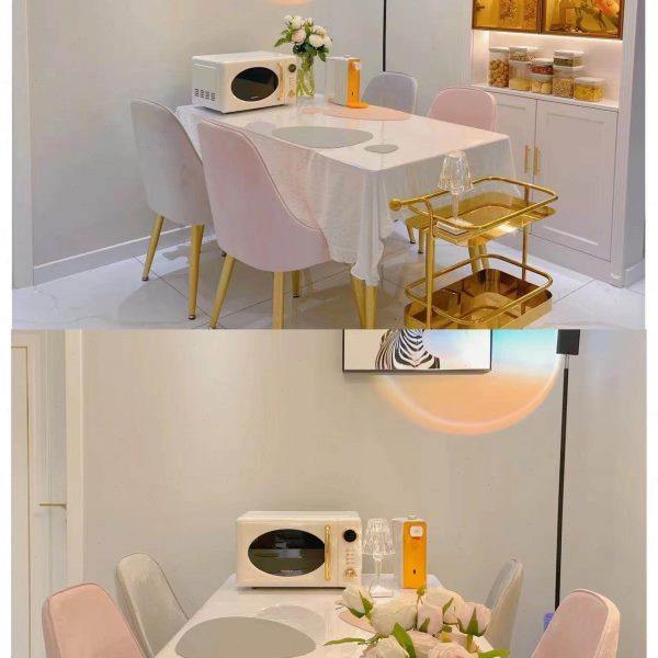 北欧轻奢岩板餐桌椅组合家用小户型现代简约亮面长方形大理石饭桌,淘宝优惠券,粉丝福利购,淘宝优惠卷