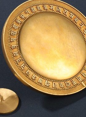 慧宝铜制准提宝镜家居尊提宝镜办公工艺随身迷你像桌面摆件