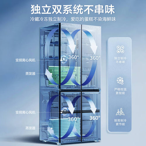 容声520法式四门冰箱双系统双循环风冷无霜大容量嵌入式冰箱 - 图1