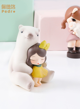 白夜童话c摆件祥鹿依赖车载饰品送女生日礼物桌面可爱卡通女孩暖