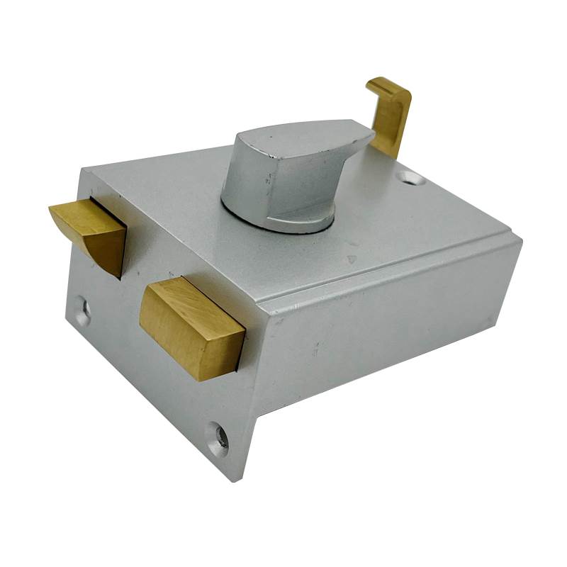 老式防盗门锁C级叶片外装锁香港门木门锁卧室室内外装门铜双舌锁 - 图3