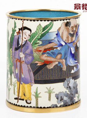 传统工艺景泰蓝大号笔筒珐琅掐丝 实用礼品中国风出国礼物送老外