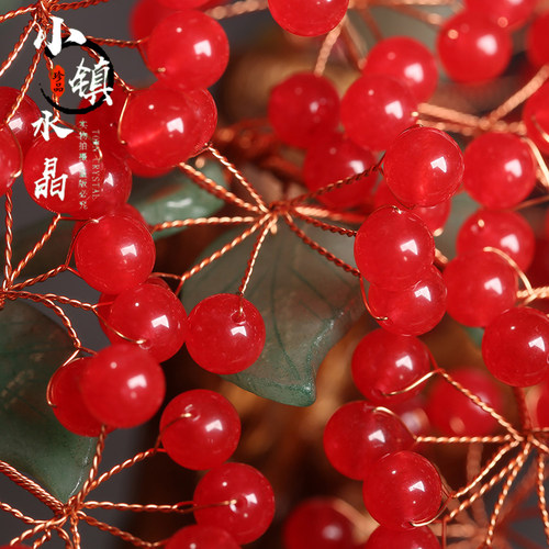 加密红玉髓摇钱树天然水晶招财家居客厅摆件婚庆乔迁开业创意礼品 - 图2